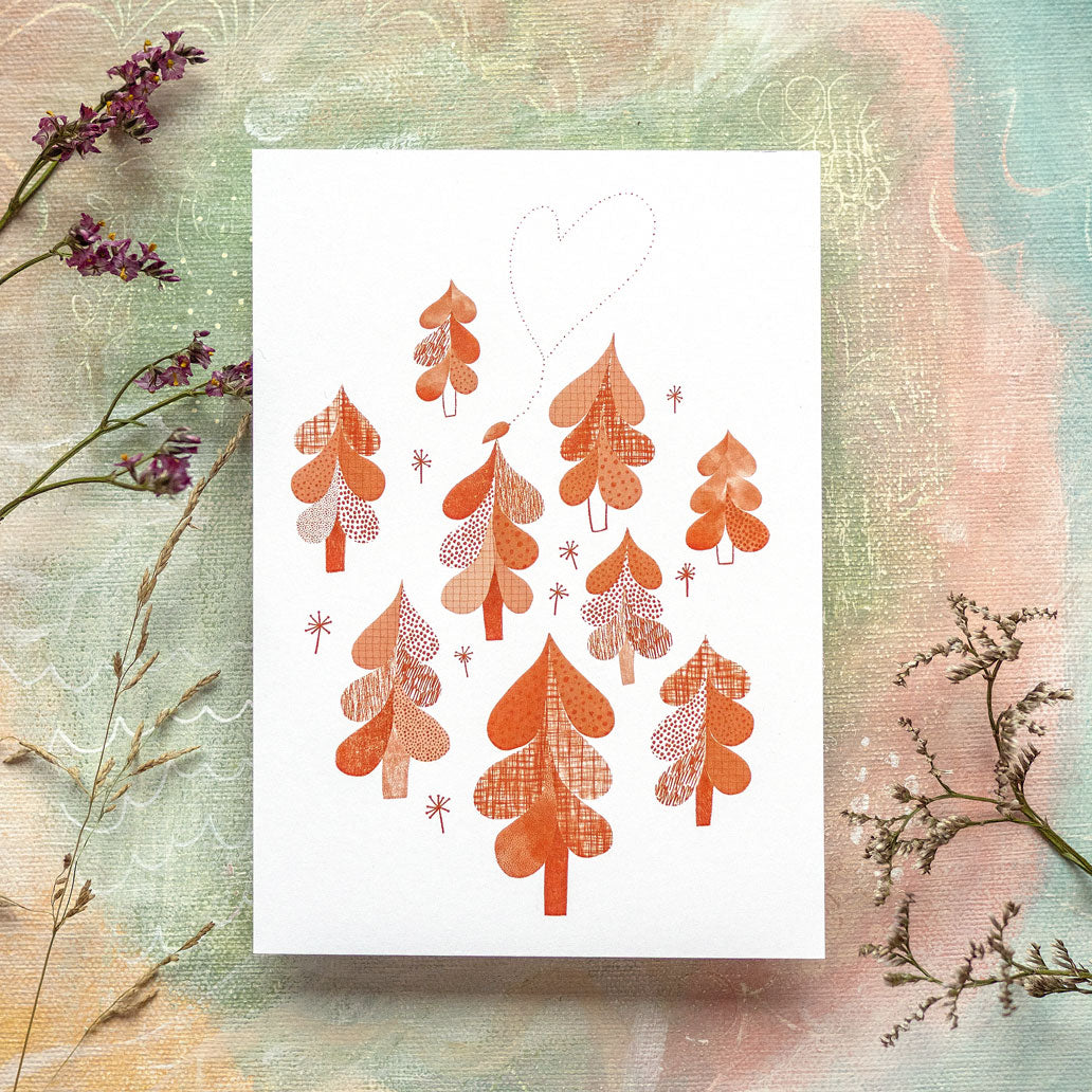 Niin metsä vastaa | Postikortti